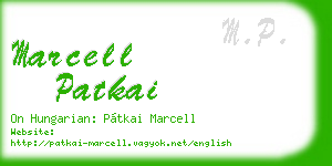 marcell patkai business card